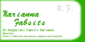 marianna fabsits business card